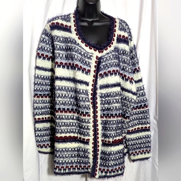 Women's Lane Bryant Open Front Winter Cardigan Sweater-Eyelash Knit | Size 22/24 - Picture 1 of 13